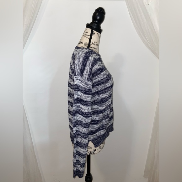 Aéropostale Navy & Heather Gray Striped Round Neck Sweater - Picture 3 of 11